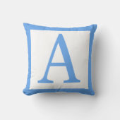 Coussin Lettre A Bébé Bordure Bleue (Recto)