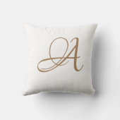 Coussin Lettre A Monogramme Initiale Personnalisée (Verso)