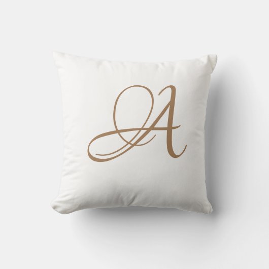 Coussin Lettre A Monogramme Initiale Personnalisée (Recto)