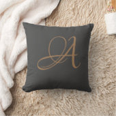 Coussin Lettre A Monogramme Initiale Personnalisée (Couverture)
