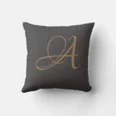 Coussin Lettre A Monogramme Initiale Personnalisée (Verso)