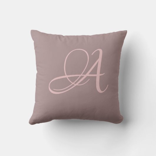 Coussin Lettre A Monogramme Initiale Personnalisée (Verso)