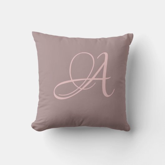 Coussin Lettre A Monogramme Initiale Personnalisée (Recto)