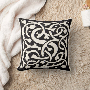 Coussin Lettre Art Nouveau S Monogramme Vintage