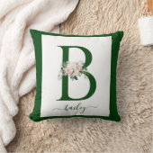 Coussin Lettre B florale monogramme (Couverture)