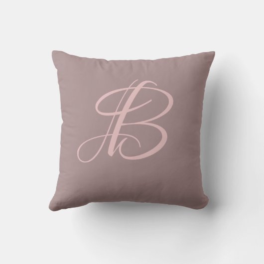 Coussin Lettre B Monogramme Initiale Personnalisée (Verso)