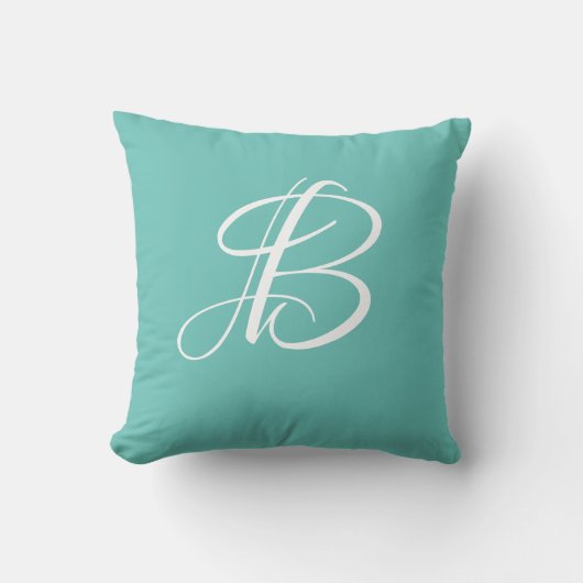 Coussin Lettre B Monogramme Initiale Personnalisée (Recto)