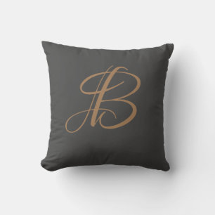 Coussin Lettre B Monogramme Initiale Personnalisée