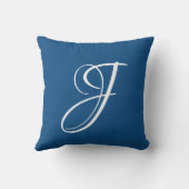 Coussin LETTRE BLEUE CLASSIQUE J MONogramme Personnalisati (Verso)