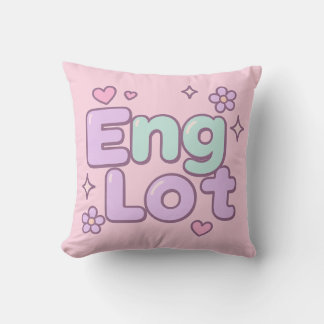 Coussin Lettre Bulles Englot Kawaii