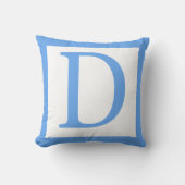 Coussin Lettre D Bordure Bleue Bébé (Recto)
