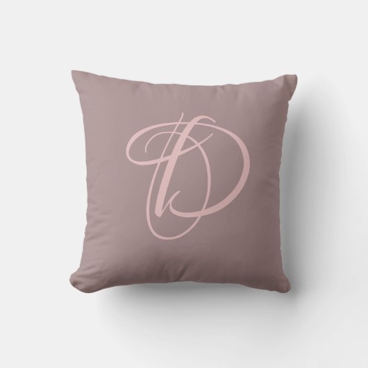 Coussin Lettre D Monogramme Initiale Personnalisée (Recto)
