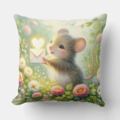 Coussin Lettre d'amour de souris de cottage Prairie (Recto)