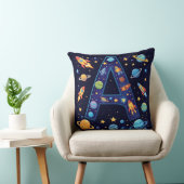 Coussin 🚀 Lettre de l'espace A Fusées Planètes Étoiles En (Chaise)