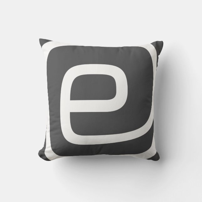 Coussin Lettre E Monogramme (Recto)