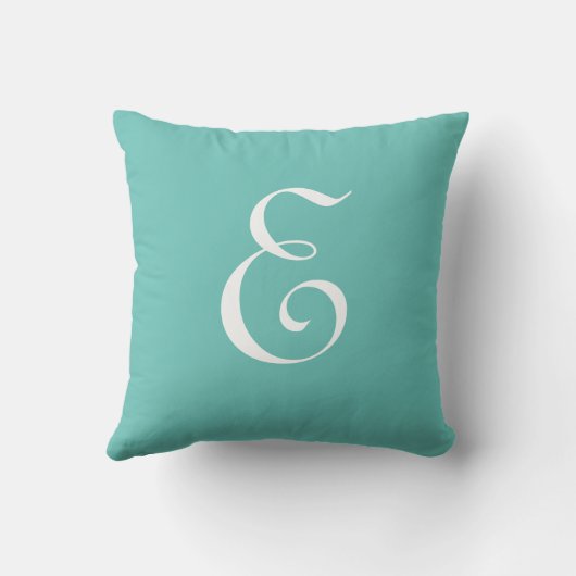 Coussin Lettre E Monogramme Initiale Personnalisée (Verso)