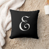 Coussin Lettre E Monogramme Initiale Personnalisée (Couverture)