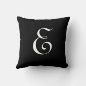 Coussin Lettre E Monogramme Initiale Personnalisée (Verso)