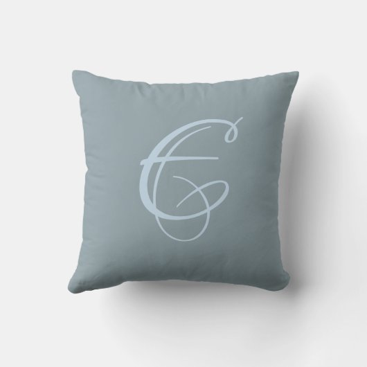 Coussin Lettre E Monogramme Initiale Personnalisée (Verso)