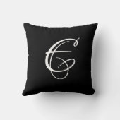 Coussin Lettre E Monogramme Initiale Personnalisée (Verso)