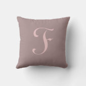 Coussin Lettre F Monogramme Initiale Personnalisée (Verso)