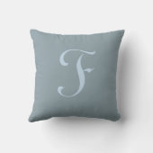 Coussin Lettre F Monogramme Initiale Personnalisée (Verso)
