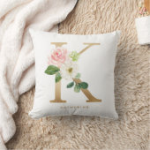 Coussin LETTRE Florale Faux OR FOLON K MONO (Couverture)