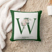 Coussin Lettre florale monogrammée W (Couverture)