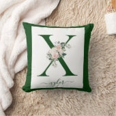 Coussin Lettre florale monogrammée X (Couverture)
