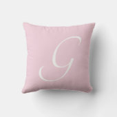 Coussin Lettre G Monogramme Initiale Personnalisée (Verso)