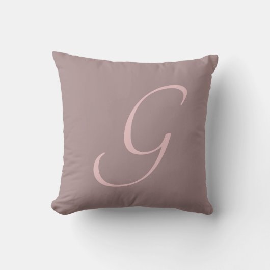 Coussin Lettre G Monogramme Initiale Personnalisée (Recto)