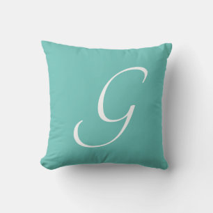 Coussin Lettre G Monogramme Initiale Personnalisée