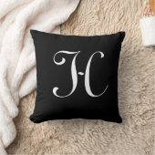 Coussin Lettre H Monogramme Initiale Personnalisée (Couverture)