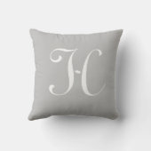 Coussin Lettre H Monogramme Initiale Personnalisée (Verso)