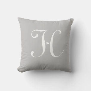 Coussin Lettre H Monogramme Initiale Personnalisée