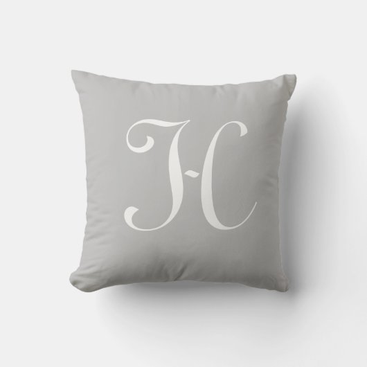 Coussin Lettre H Monogramme Initiale Personnalisée (Recto)