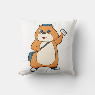 Coussin Lettre hamster Postman