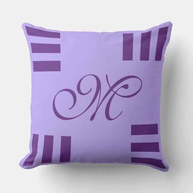 Coussin Lettre & Icône simple ART + vos couleurs & idées (Recto)