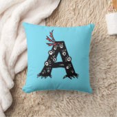 Coussin Lettre initiale enfants mignons drôles d'un (Couverture)