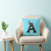 Coussin Lettre initiale enfants mignons drôles d'un (Chaise)