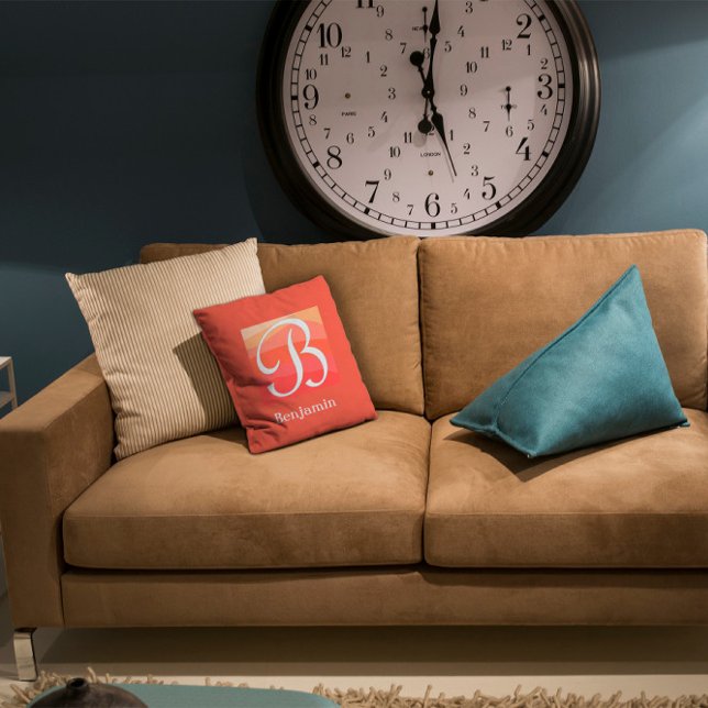 Coussin LETTRE INITIALE MONOGRAPHIQUE MODÈLE OREILLÈRE ora (Créateur téléchargé)