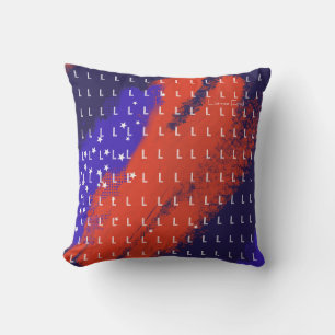 Coussin lettre initiale personnalisée de votre nom sur le
