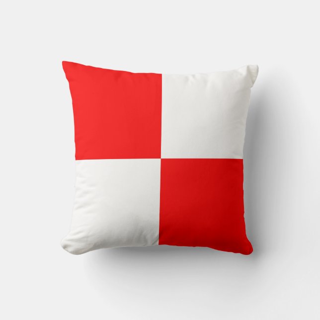 Coussin Lettre internationale du pavillon maritime nautiqu (Recto)