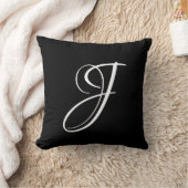 Coussin Lettre J Monogramme Initiale Personnalisée (Couverture)