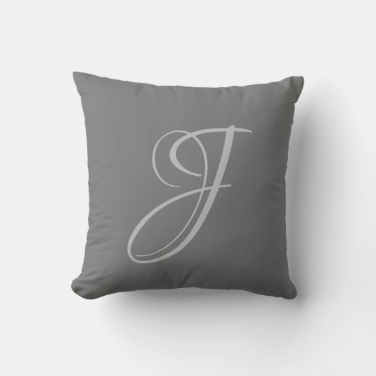 Coussin Lettre J Monogramme Initiale Personnalisée (Recto)