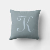 Coussin Lettre K Monogramme Initiale Personnalisée (Verso)