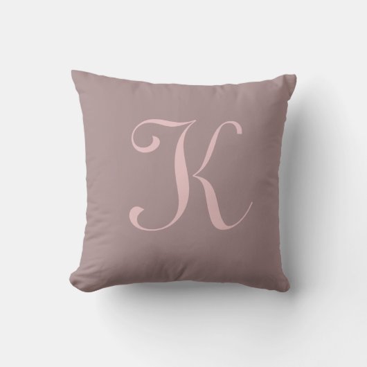 Coussin Lettre K Monogramme Initiale Personnalisée (Recto)