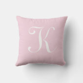 Coussin Lettre K Monogramme Initiale Personnalisée (Verso)