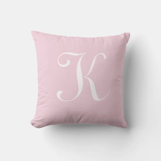 Coussin Lettre K Monogramme Initiale Personnalisée (Recto)