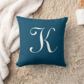 Coussin Lettre K Monogramme Initiale Personnalisée (Couverture)